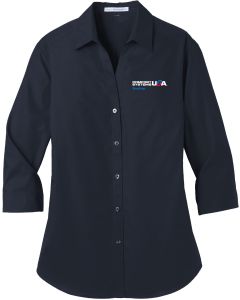 Ladies Port Authority 3/4 Sleeve Poplin Shirt